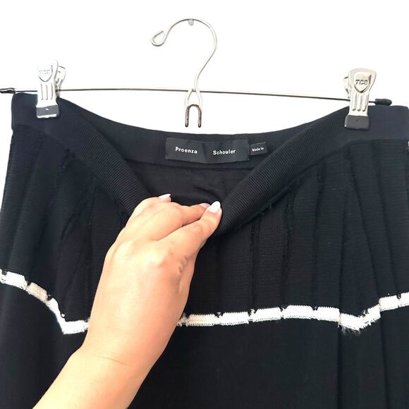 PROENZA SCHOULER Striped Knit Midi Skirt Sz Small - Picture 3 of 6